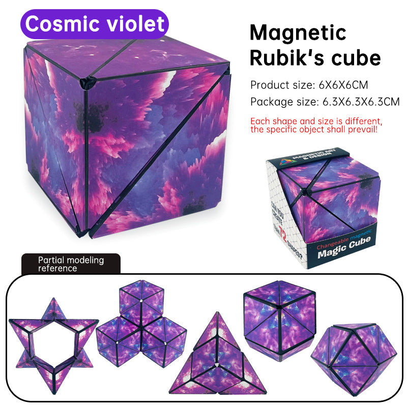 Magnetic Transforming Puzzle Toy for Stress Relief