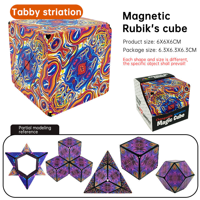 Magnetic Transforming Puzzle Toy for Stress Relief