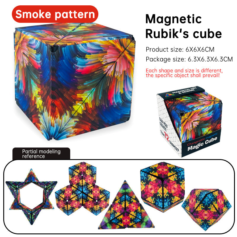 Magnetic Transforming Puzzle Toy for Stress Relief
