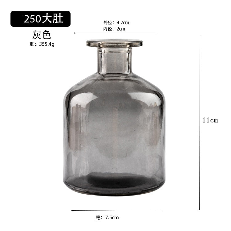 Nordic Tinted Glass Bud Vase for Dried Flowers