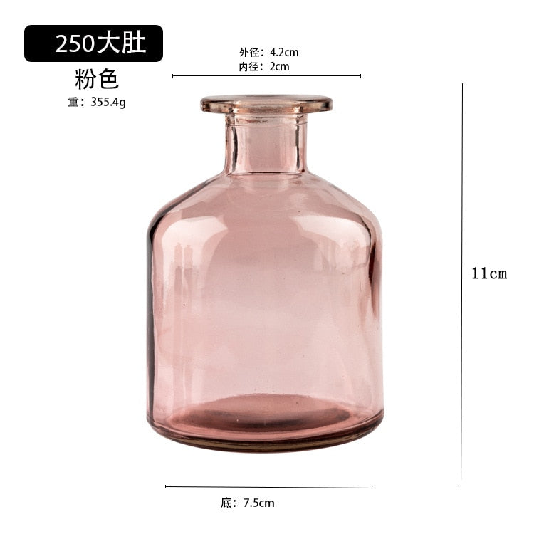 Nordic Tinted Glass Bud Vase for Dried Flowers