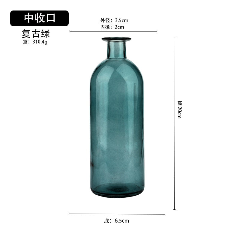 Nordic Tinted Glass Bud Vase for Dried Flowers
