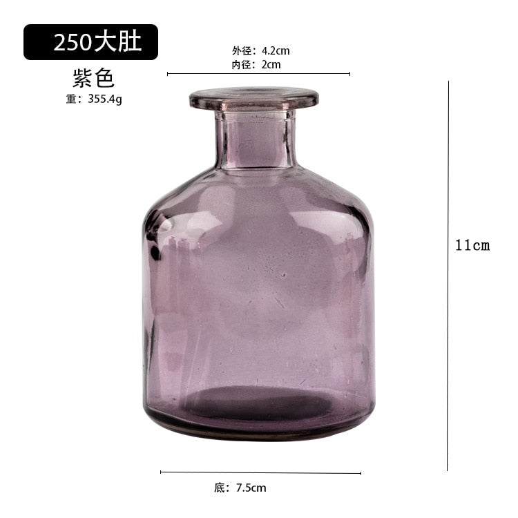 Nordic Tinted Glass Bud Vase for Dried Flowers