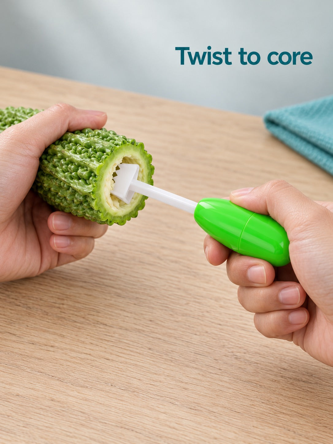 Vegetable Corer Set for Stuffed Bitter Gourd and Zucchini