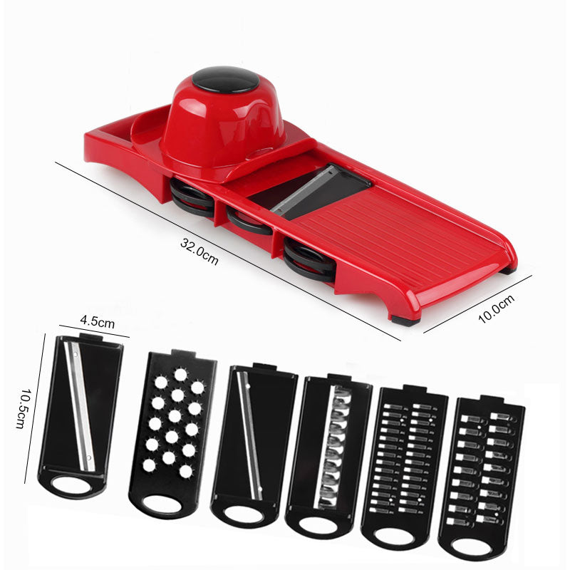 Vegetable Mandoline Slicer with 6 Blades and Storage Box