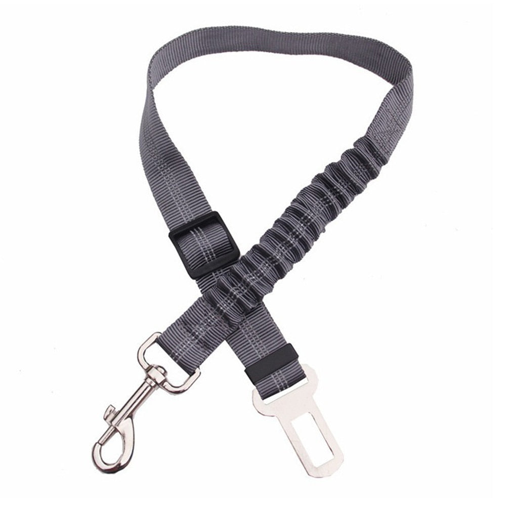 Dog Car Safety Belt with Shock-Absorbing Elastic Strap