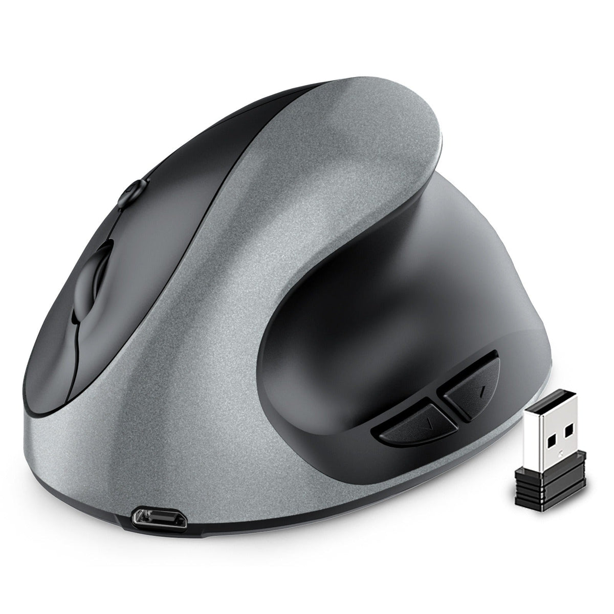 Vertical Wireless Mouse for Wrist Comfort and Quiet Clicks