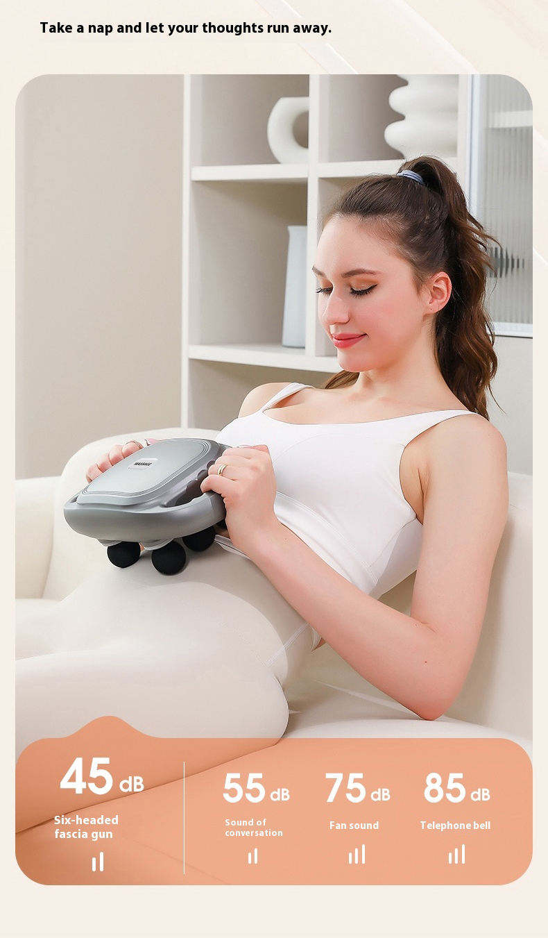 Massage Gun with Heat & Six Heads for Deep Muscle Relief