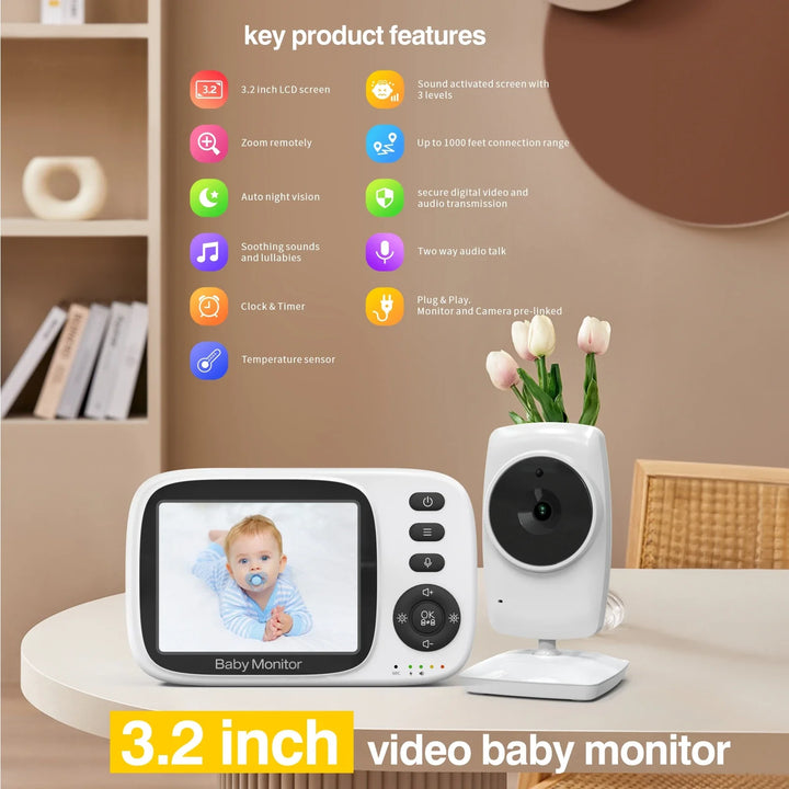 Video Baby Monitor with 22-Hour Battery & Night Vision