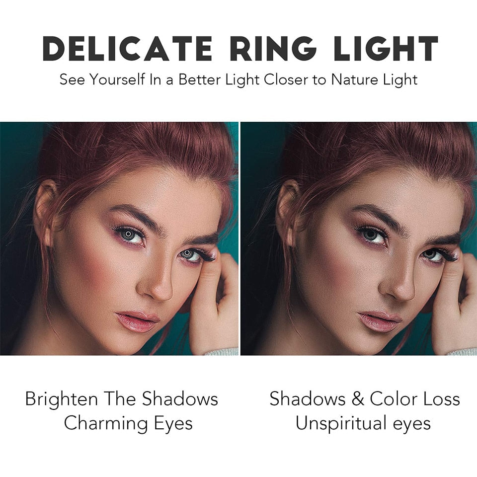 Desk Ring Light with Phone Holder for Video Calls & Streams