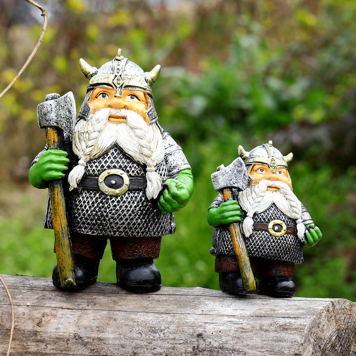 Viking Dwarf Garden Ornament for Playful Fantasy Decor
