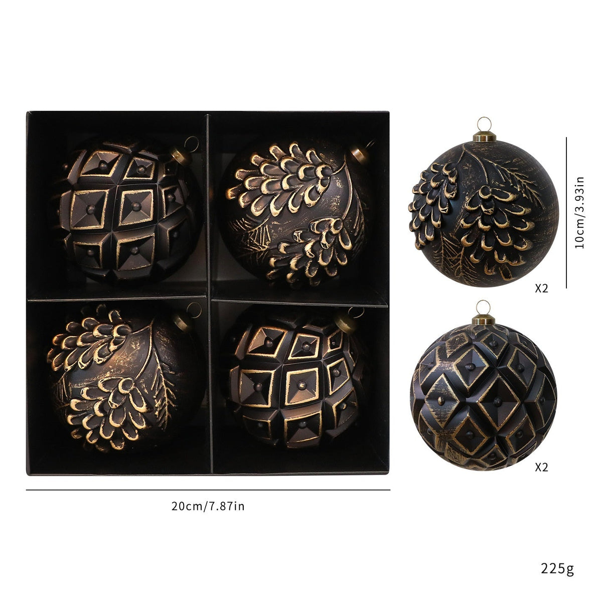 Vintage 10cm Christmas Ornaments for Elegant Trees