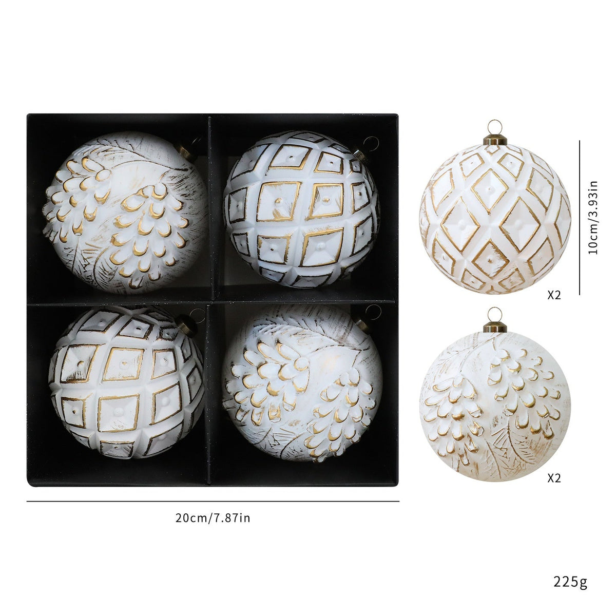 Vintage 10cm Christmas Ornaments for Elegant Trees