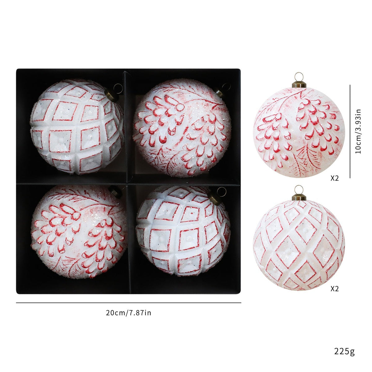 Vintage 10cm Christmas Ornaments for Elegant Trees