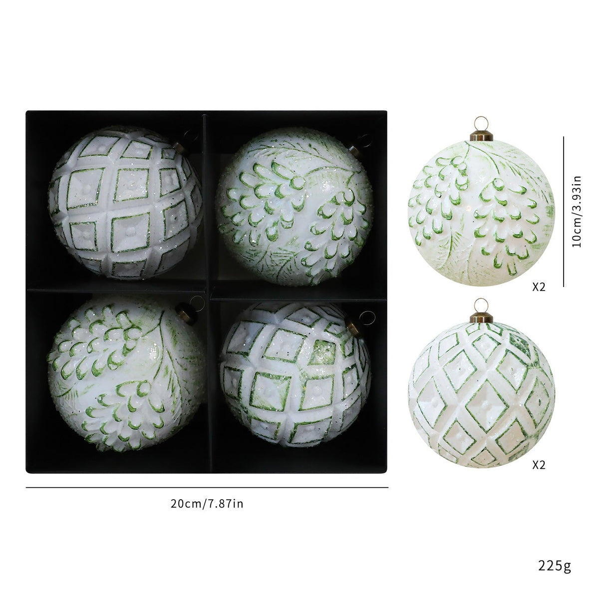 Vintage 10cm Christmas Ornaments for Elegant Trees
