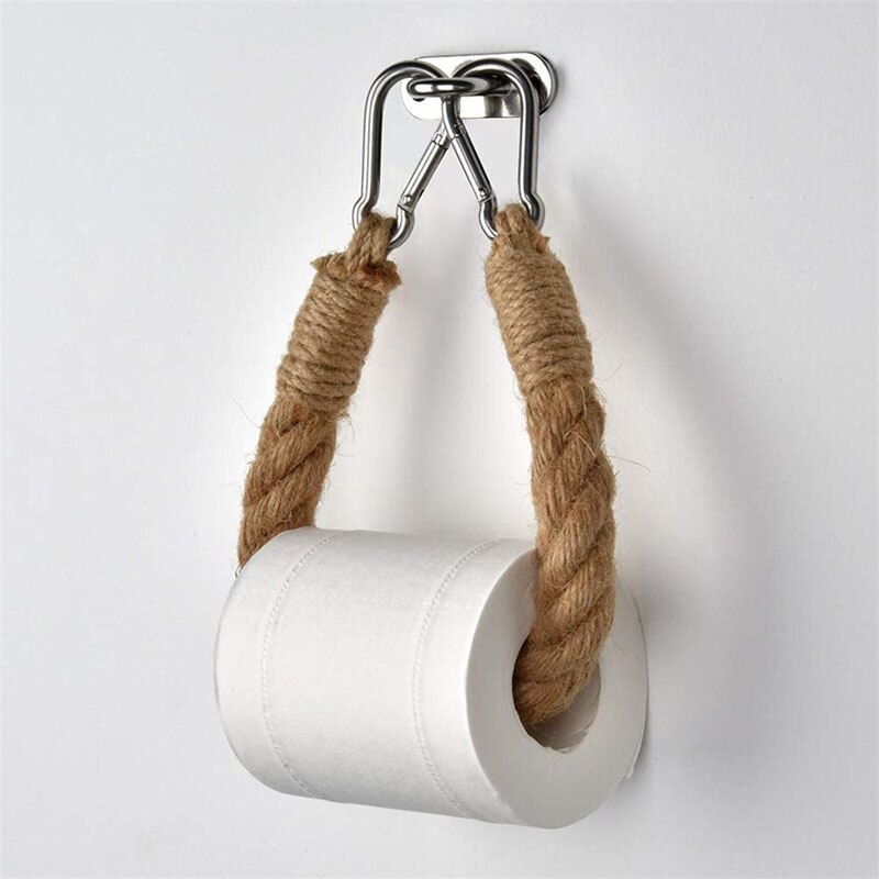Vintage Rope Toilet Paper Holder and Wall Towel Hanger