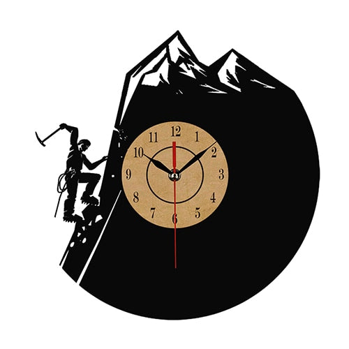 Vinyl Record Wall Clock for Adventure-Inspired Decor