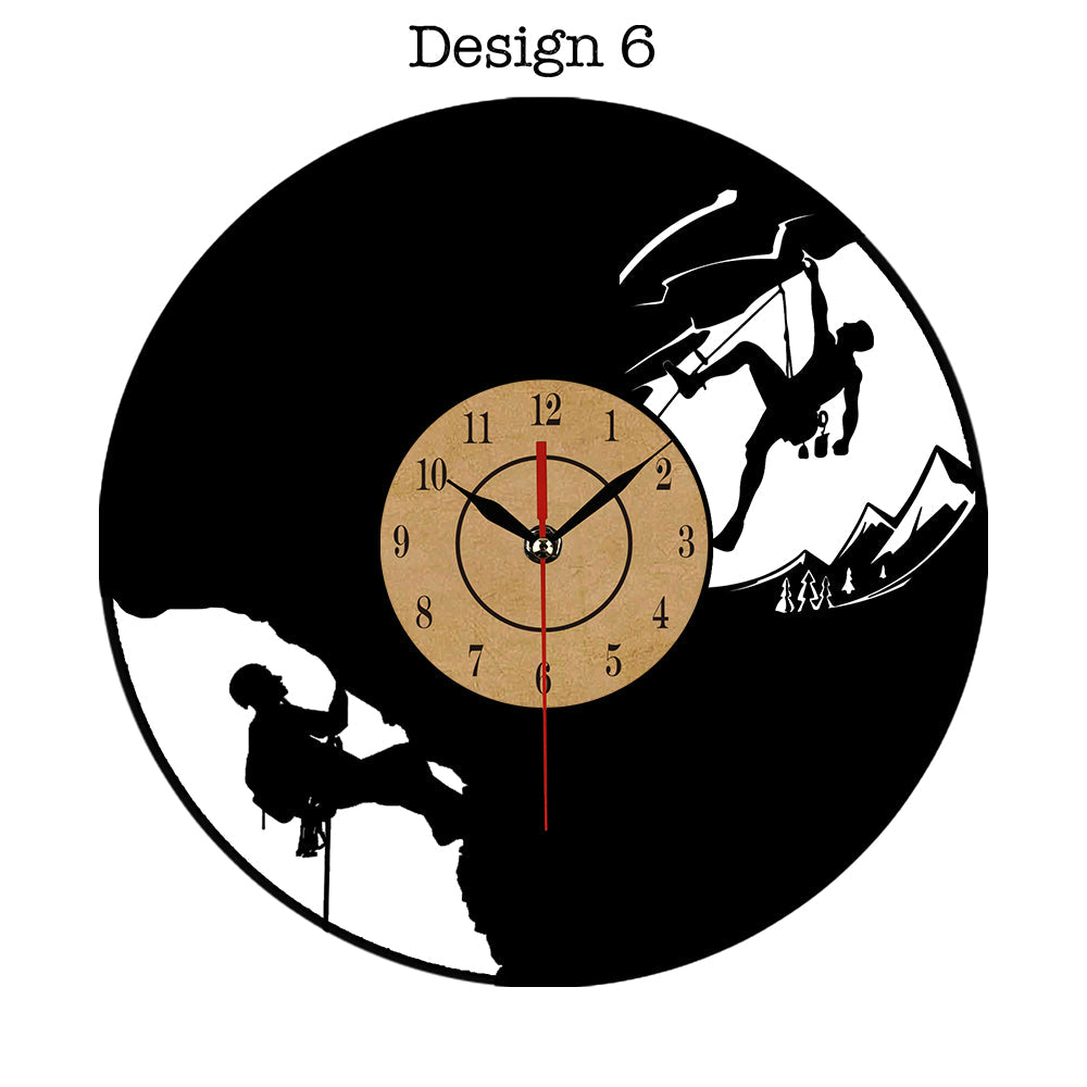 Vinyl Record Wall Clock for Adventure-Inspired Decor