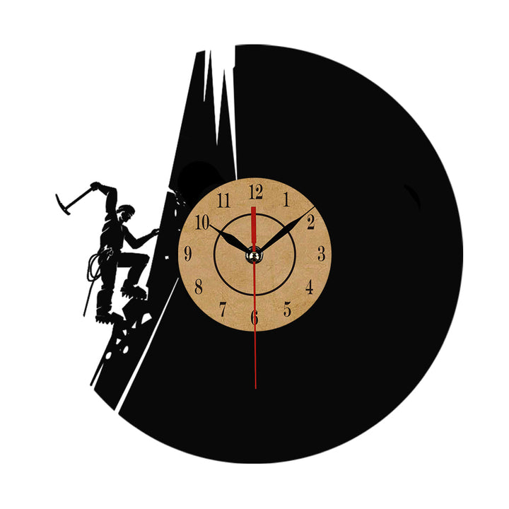 Vinyl Record Wall Clock for Adventure-Inspired Decor
