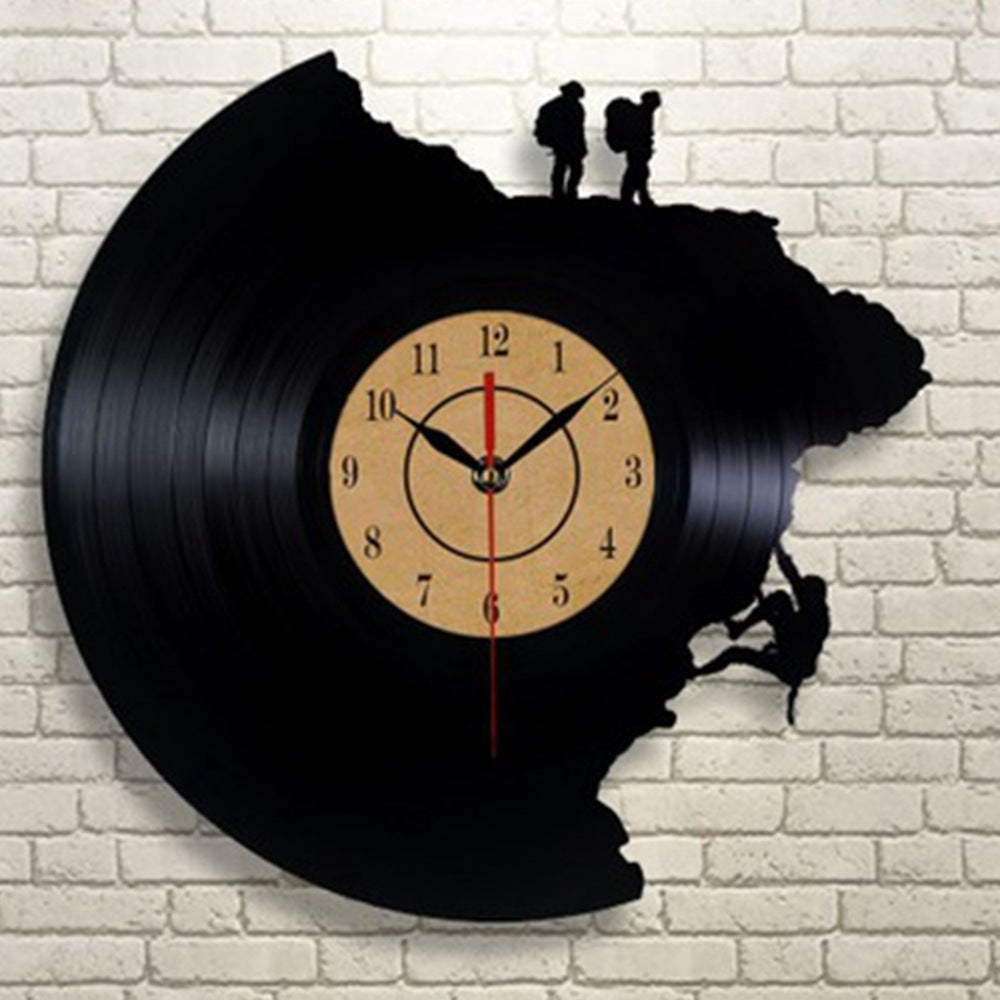 Vinyl Record Wall Clock for Adventure-Inspired Decor