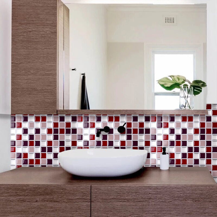 Peel-and-Stick Mosaic Tile Wall Decals | Glossy DIY