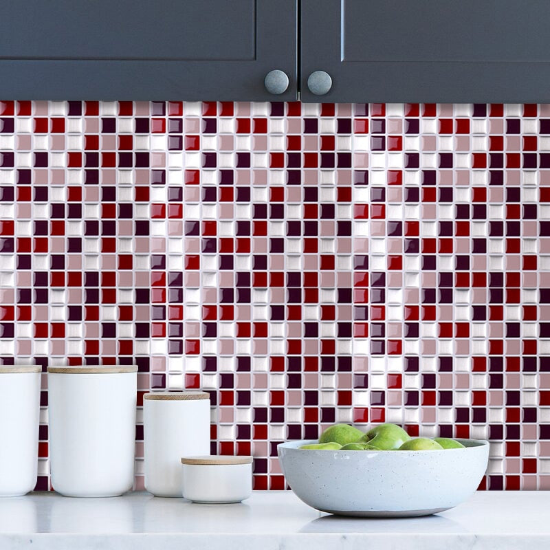 Peel-and-Stick Mosaic Tile Wall Decals | Glossy DIY