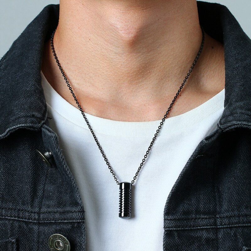 Memorial Urn Necklace for Men | Discreet Daily Keepsake