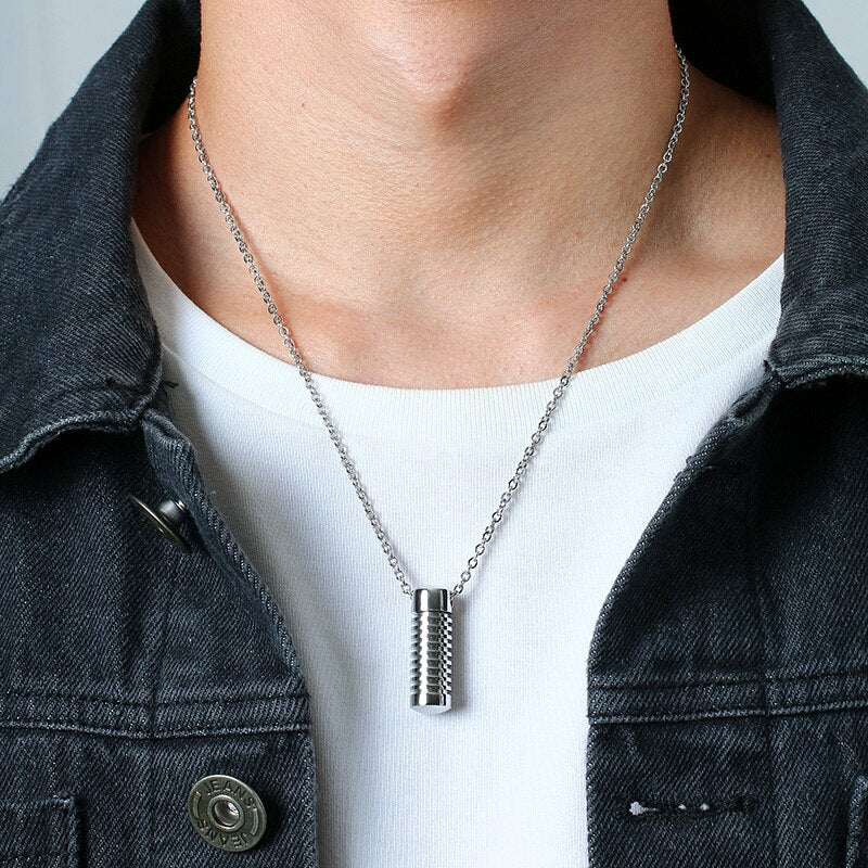 Memorial Urn Necklace for Men | Discreet Daily Keepsake