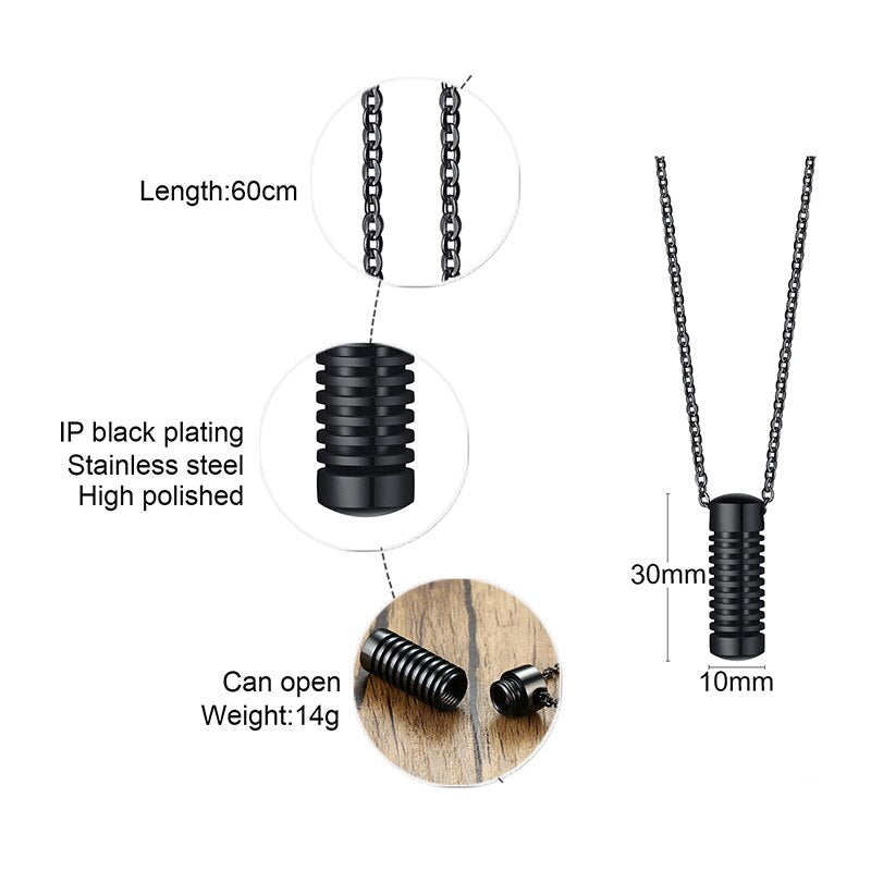 Memorial Urn Necklace for Men | Discreet Daily Keepsake