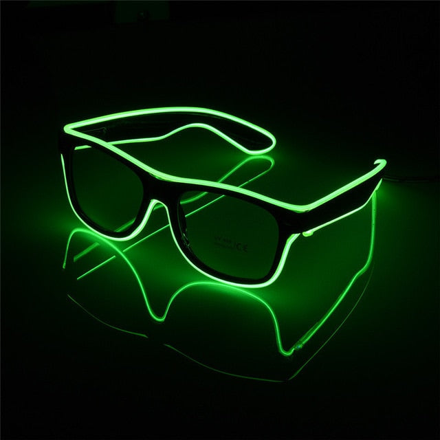 Voice Control LED Glasses – Glow Party Sunglasses