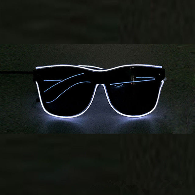 Voice Control LED Glasses – Glow Party Sunglasses