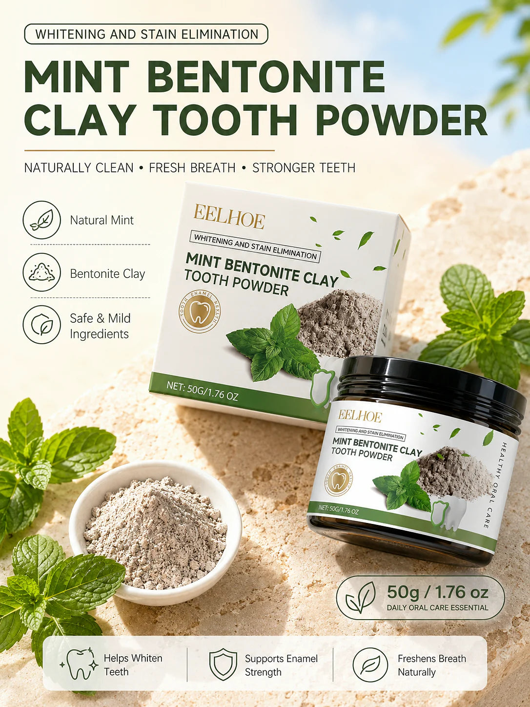 Volcanic Ash Tooth Powder — Whiter Teeth, Fresher Breath