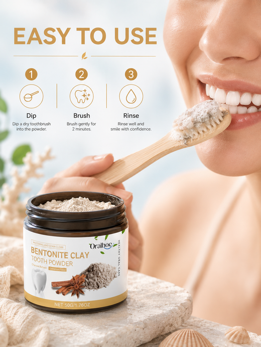 Natural Tooth Powder for Whitening — Volcanic Bentonite