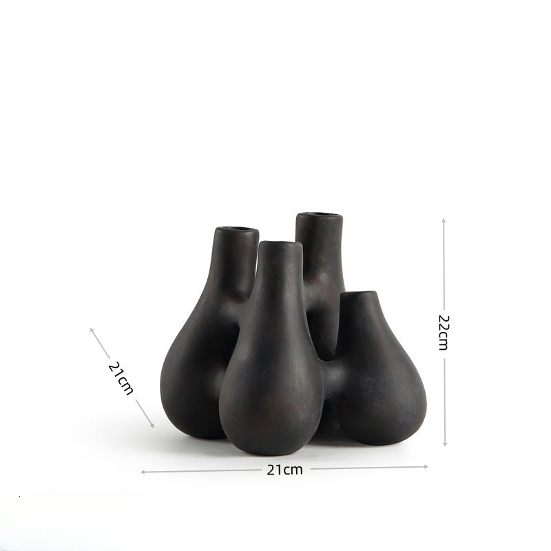 Wabi-Sabi Ceramic Vase for Nordic Minimalist Decor