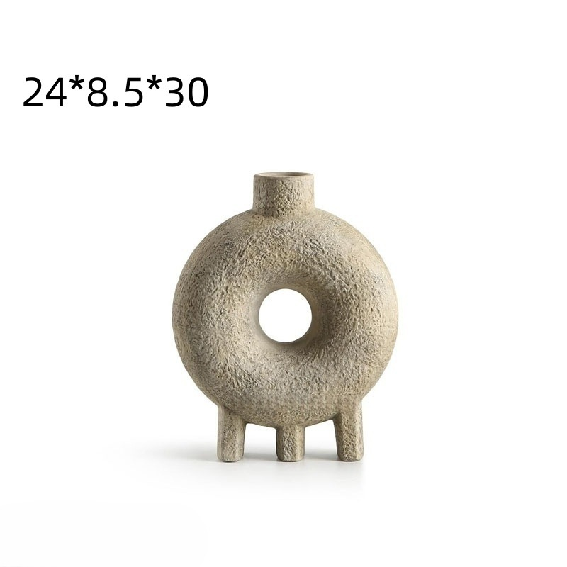 Wabi-Sabi Ceramic Vase for Nordic Minimalist Decor