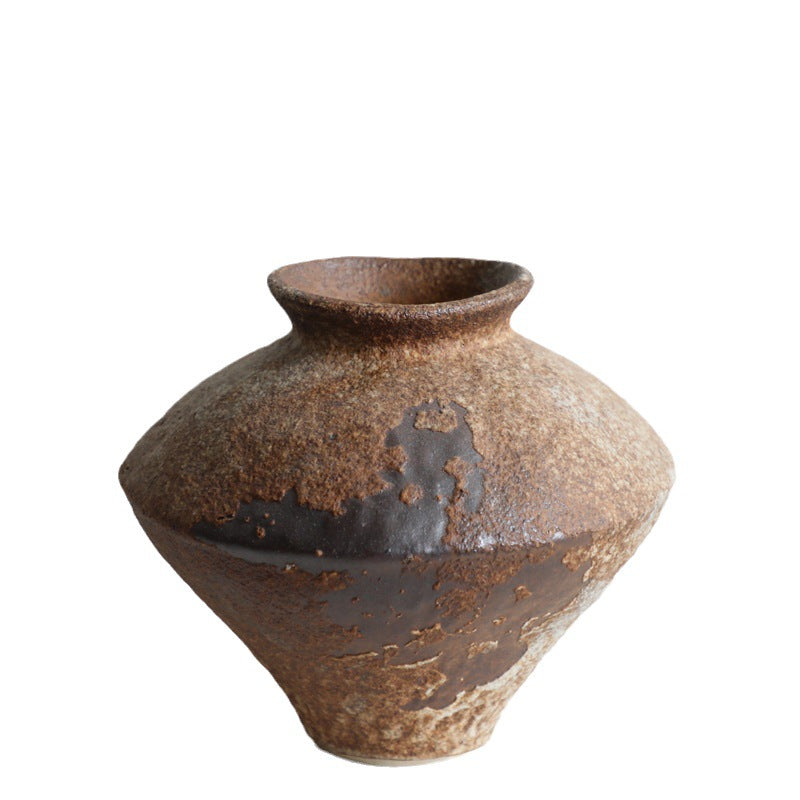 Wabi-Sabi Ceramic Vase for Rustic, Zen Home Interiors