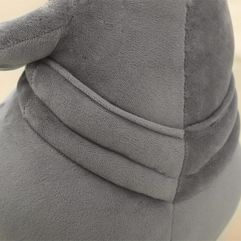 Gray Blob Plush Toy for Quirky Meme-Inspired Decor