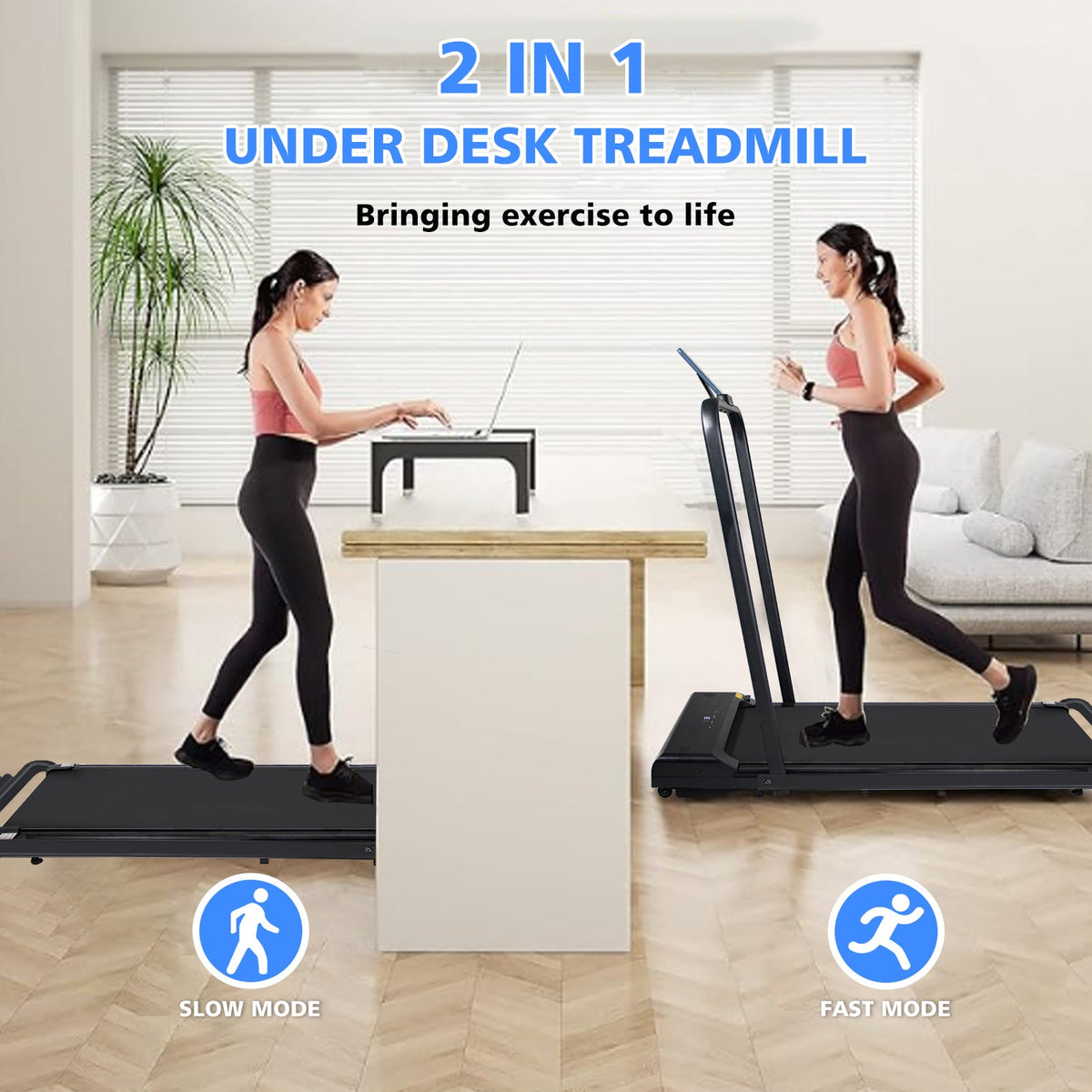 Foldable Under Desk Walking Pad Treadmill for Home Office