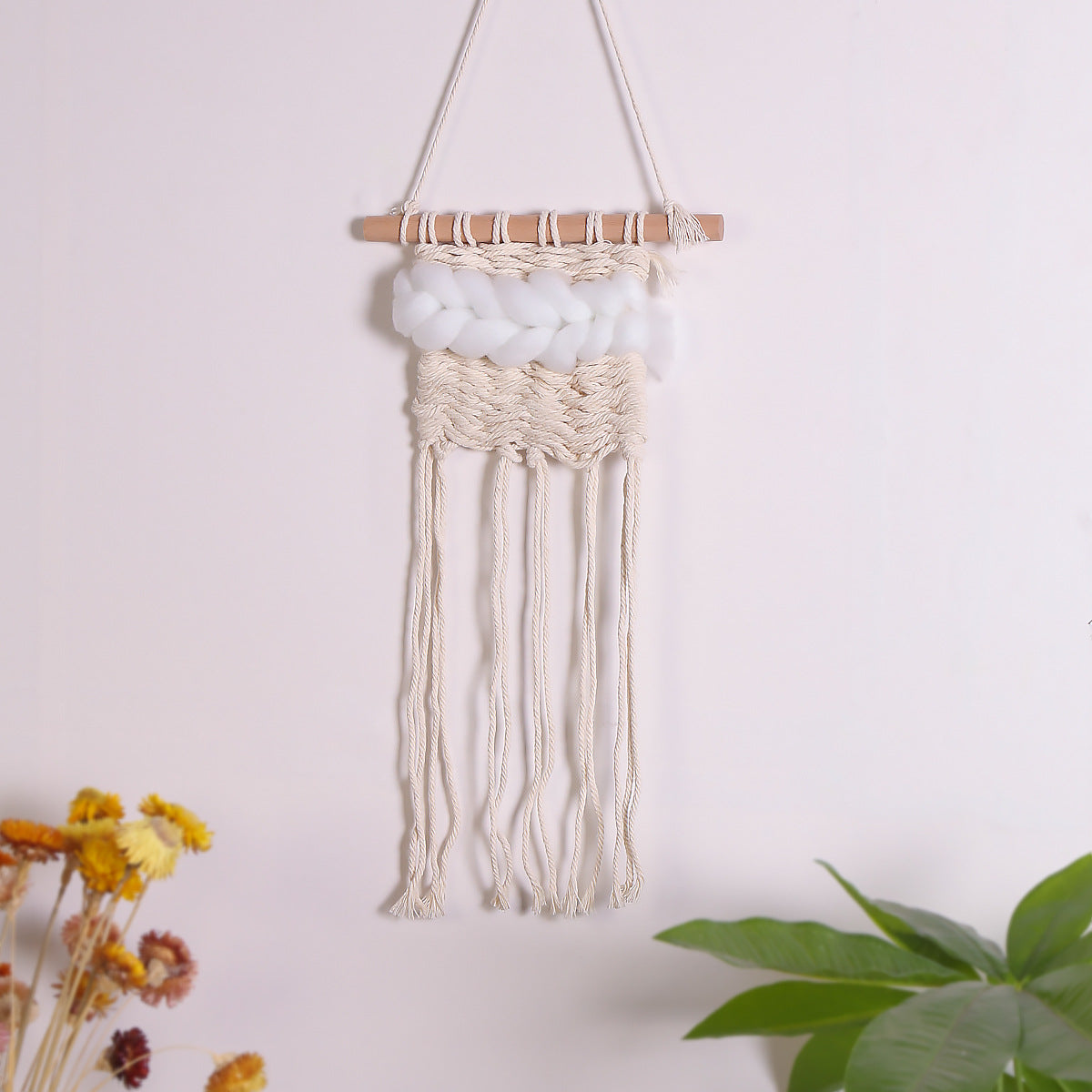 Hand-Woven Wall Tapestry for Cozy Bedroom Texture