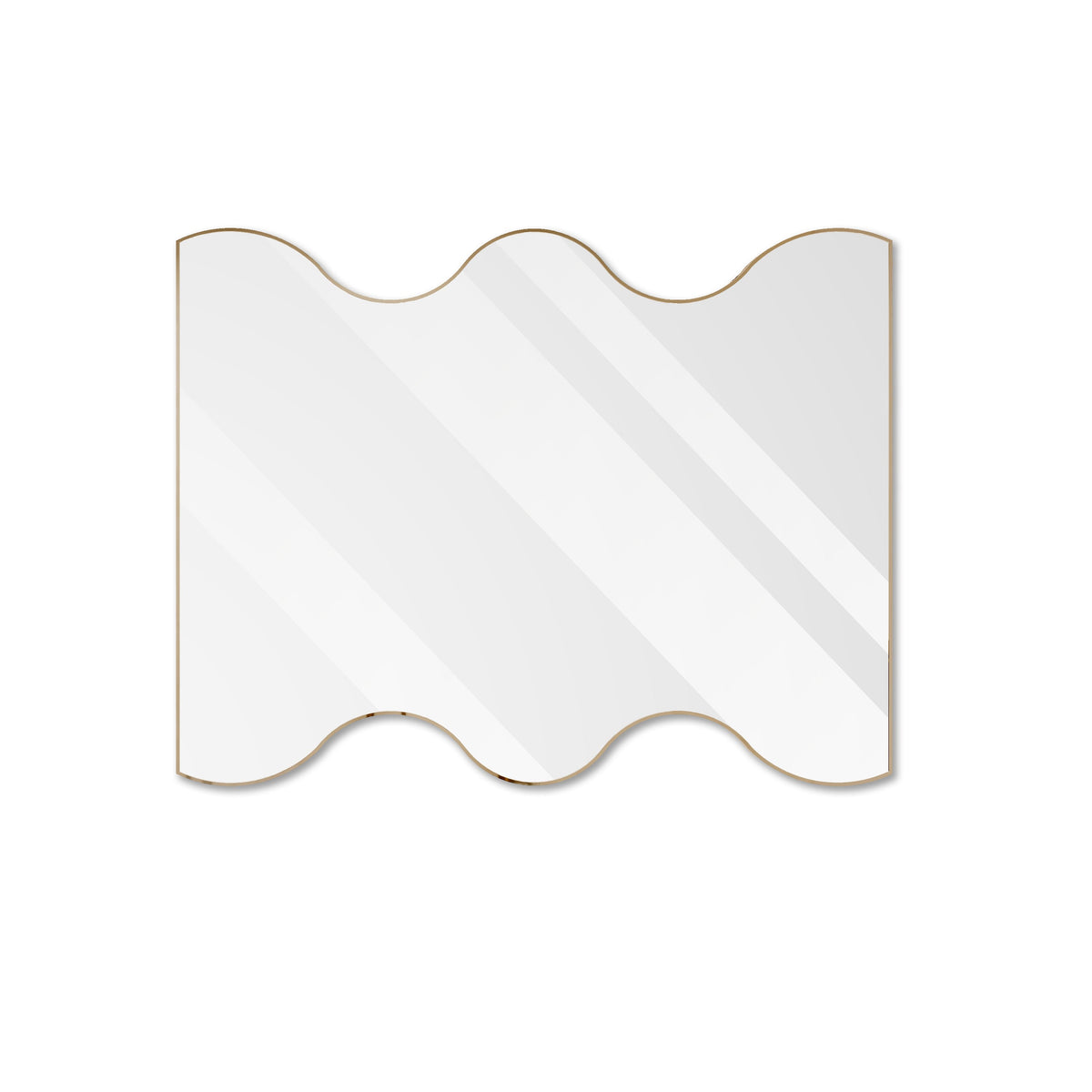 Wavy Edge Wall Mirror 30x35 Metal Framed Vanity Mirror