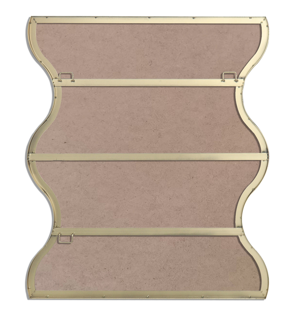 Wavy Edge Wall Mirror 30x35 Metal Framed Vanity Mirror