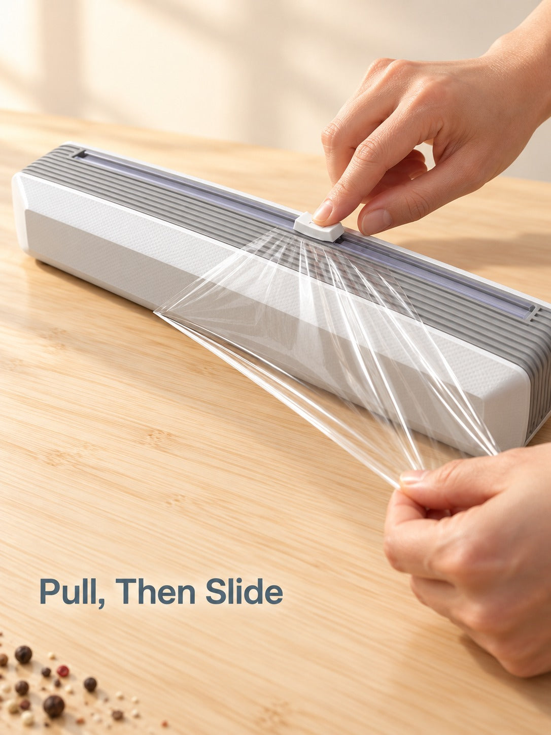 Wall Mount Cling Film Cutter for Clean One-Pull Cuts