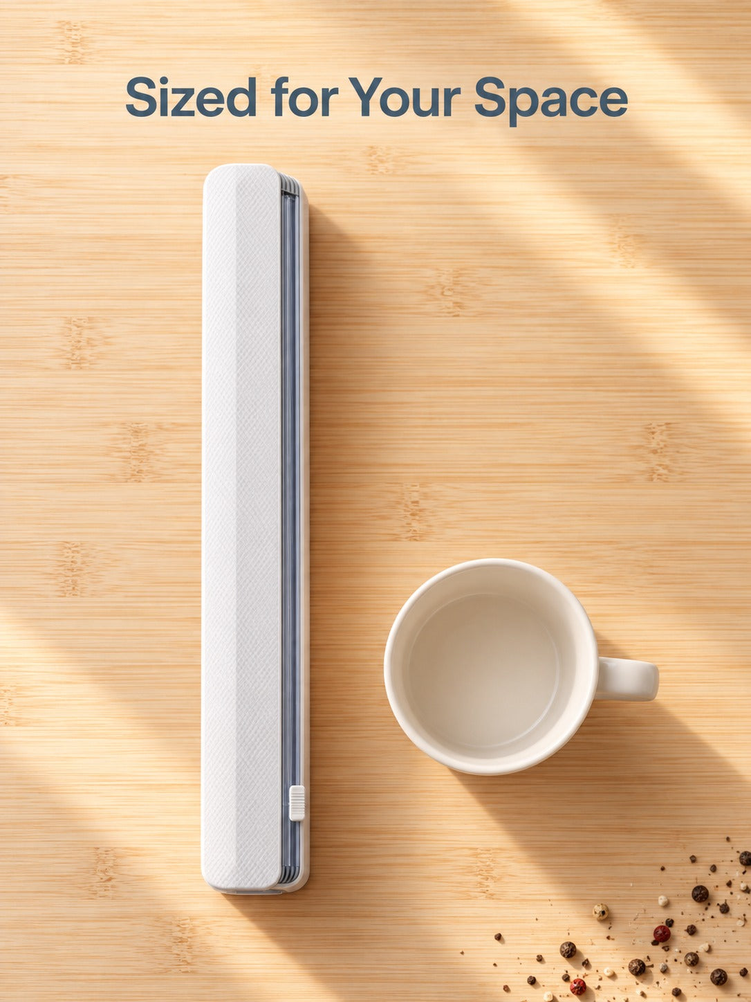 Wall Mount Cling Film Cutter for Clean One-Pull Cuts