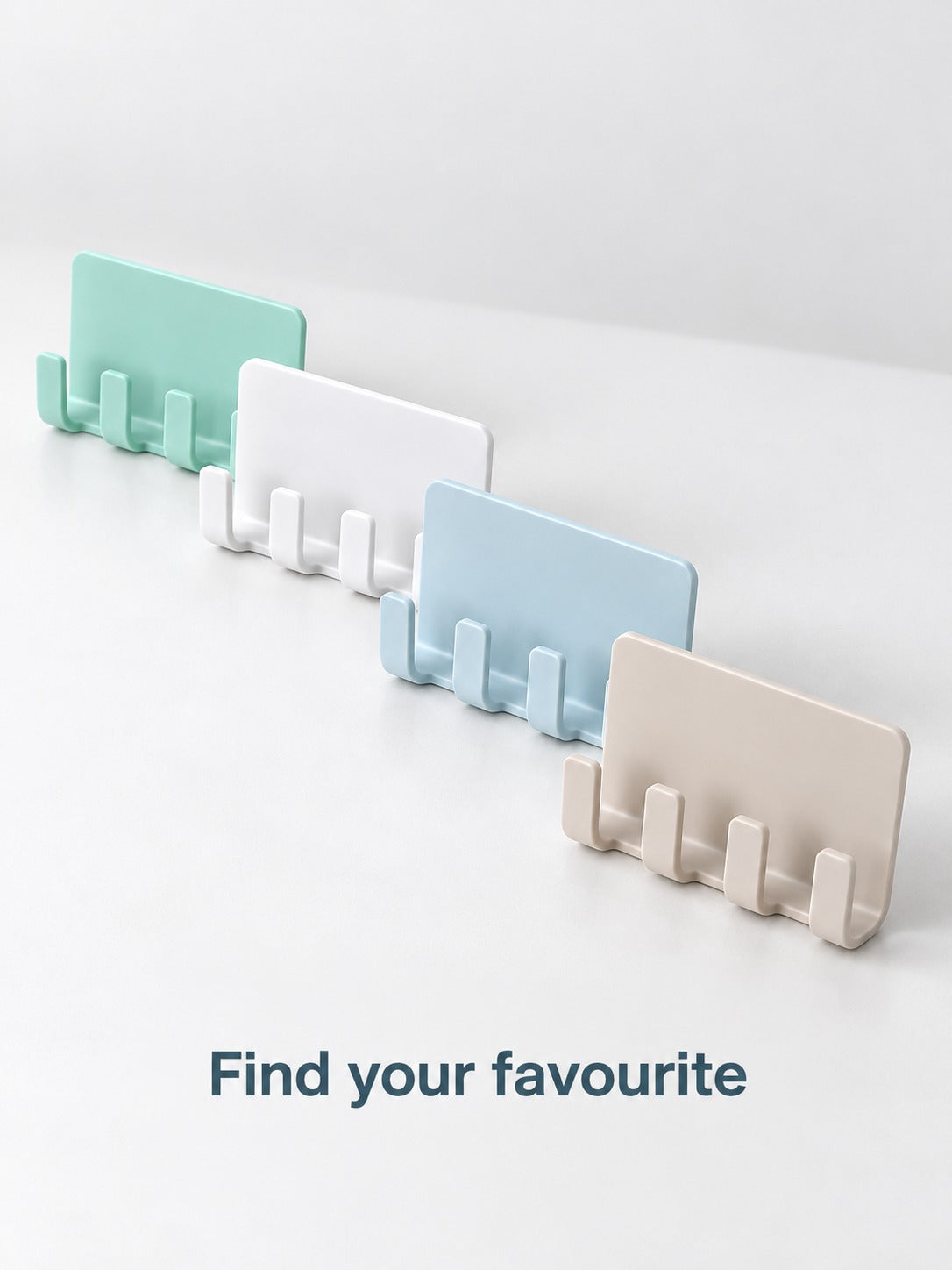Wall Mounted Bathroom Shelf With Hooks and Phone Ledge