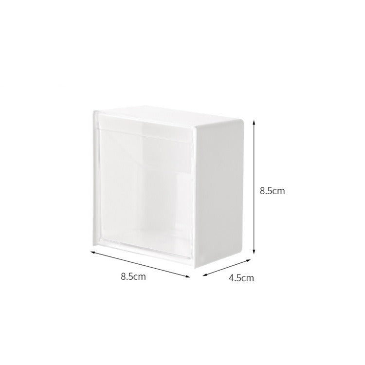 Wall Mounted Dust Proof Storage Box for Cotton Swabs