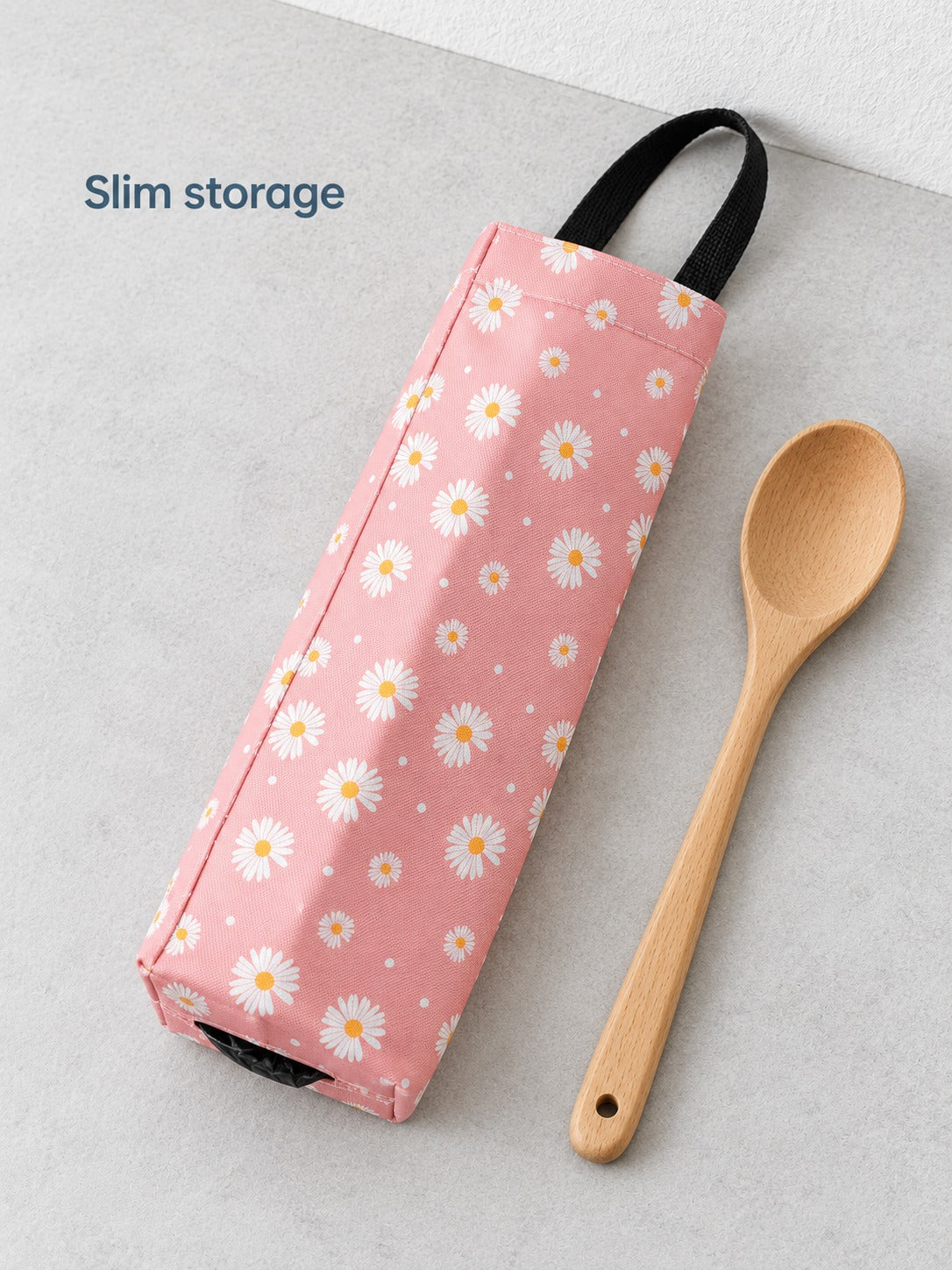 Wall-Mounted Fabric Trash Bag Dispenser for Tidy Storage