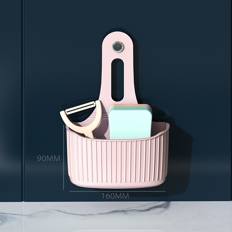 Wall Mounted Sink Sponge Holder with Snap-On Hanger