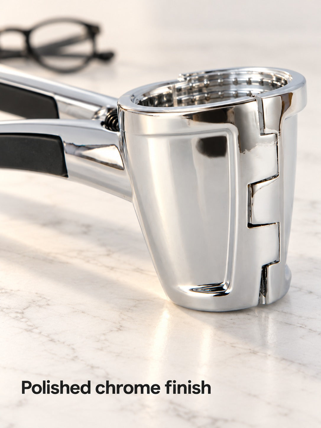 Walnut Cracker for Clean Whole Halves, Chrome Zinc Alloy