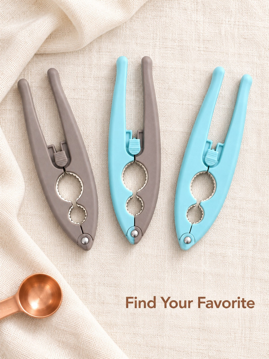 Walnut Cracker Clip with Serrated Jaws for Whole Nuts