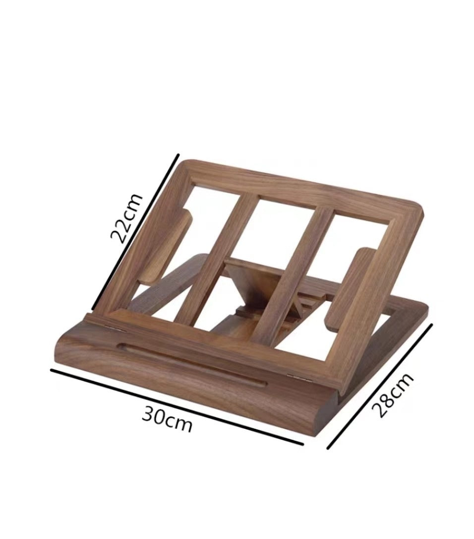 Foldable Solid Walnut Laptop Stand for Desk & Travel